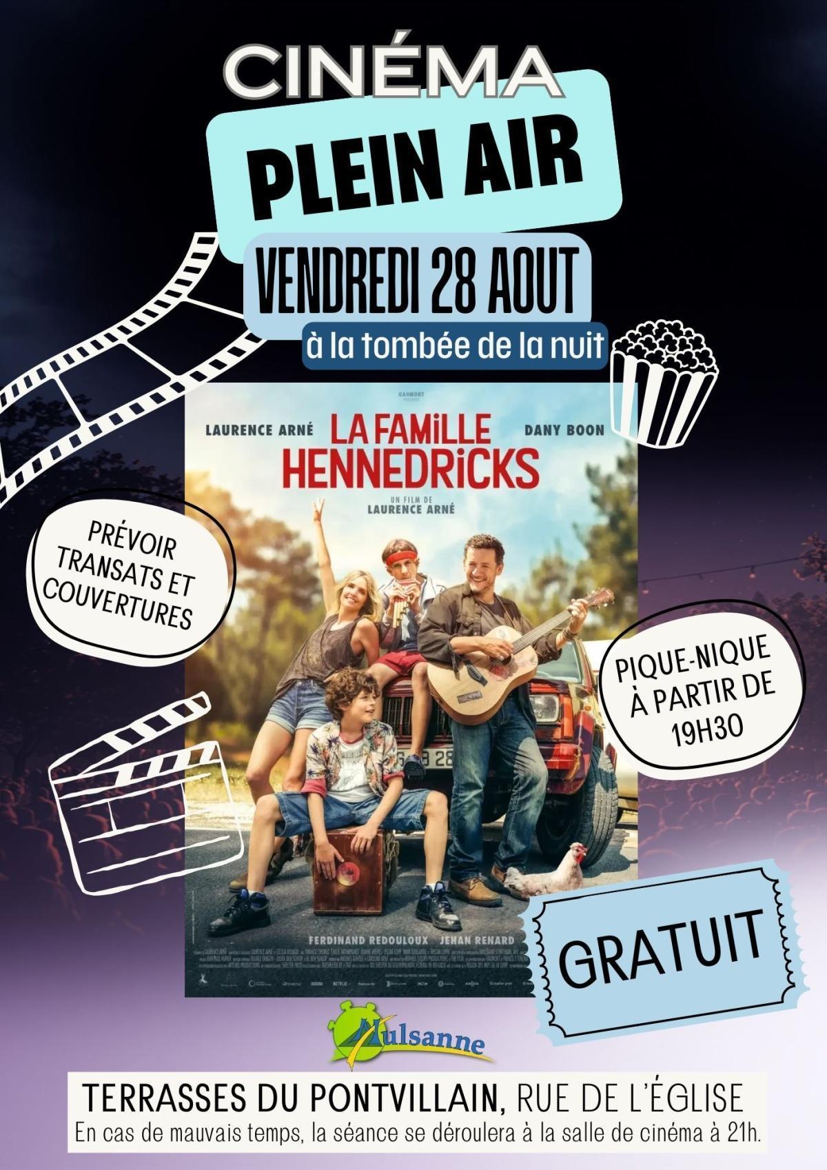 Cinéma en plein air aux terrasses du Pontvillain à Mulsanne