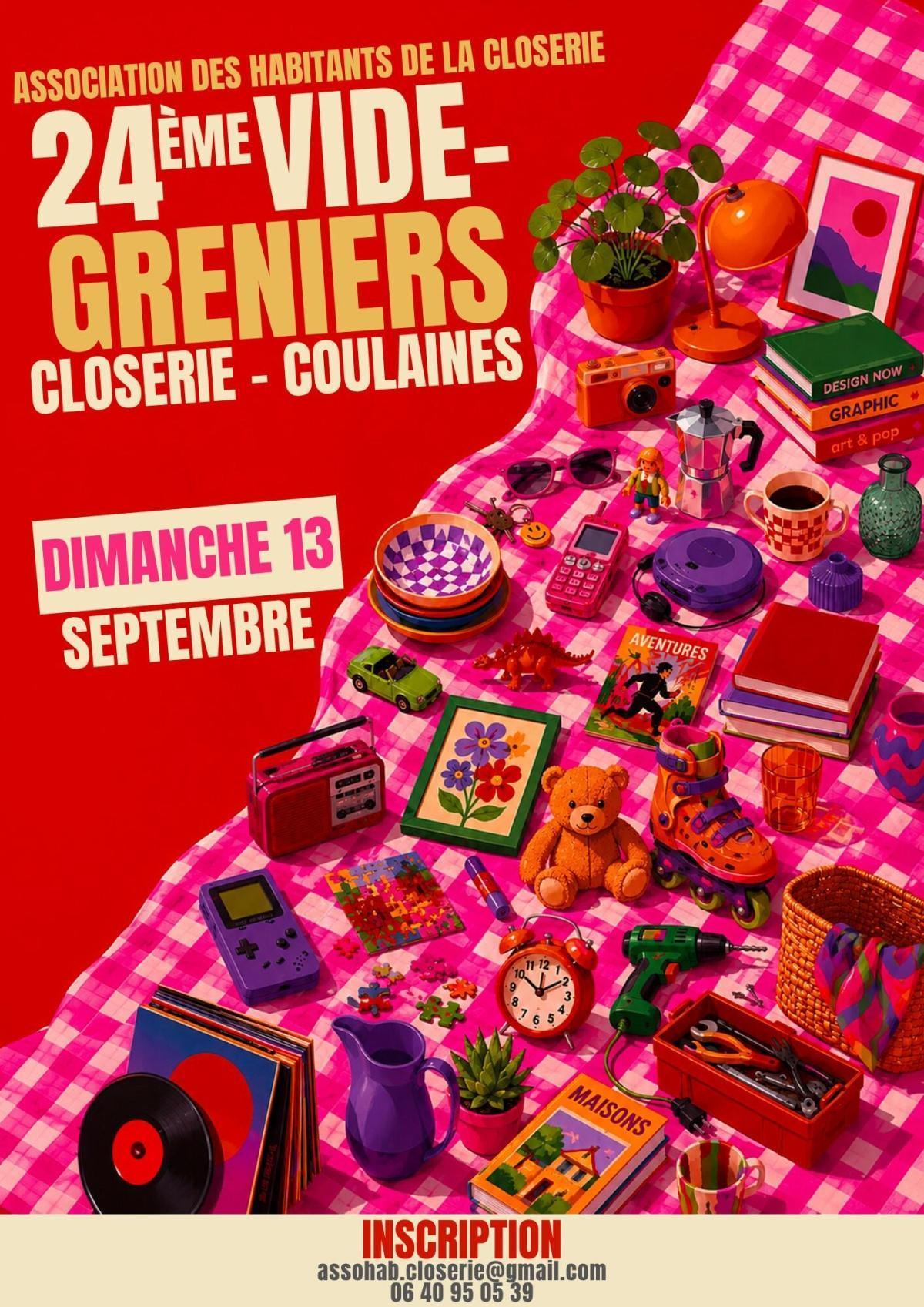 24e vide-greniers de la Closerie à Coulaines 24e vide-greniers de la Closerie à Coulaines