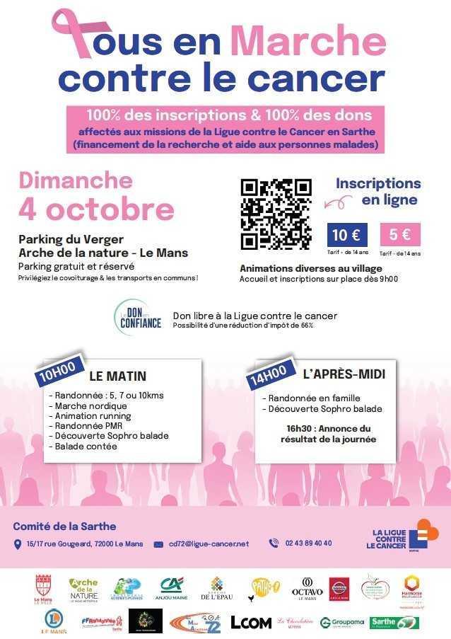 Tous en marche contre le cancer au parking du Verger Tous en marche contre le cancer au parking du Verger