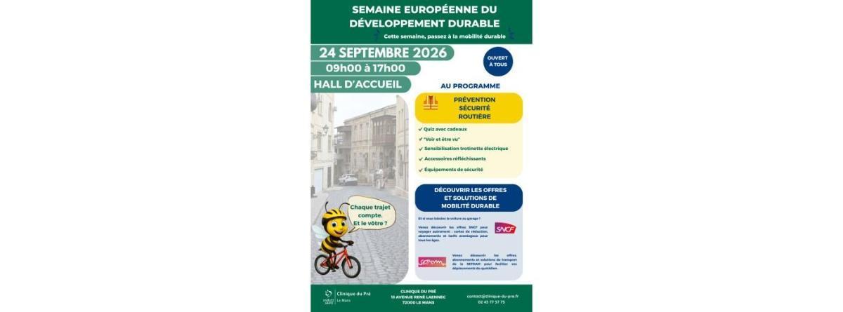 Semaine européenne du développement durable à la Clinique du Pré Semaine européenne du développement durable à la Clinique du Pré