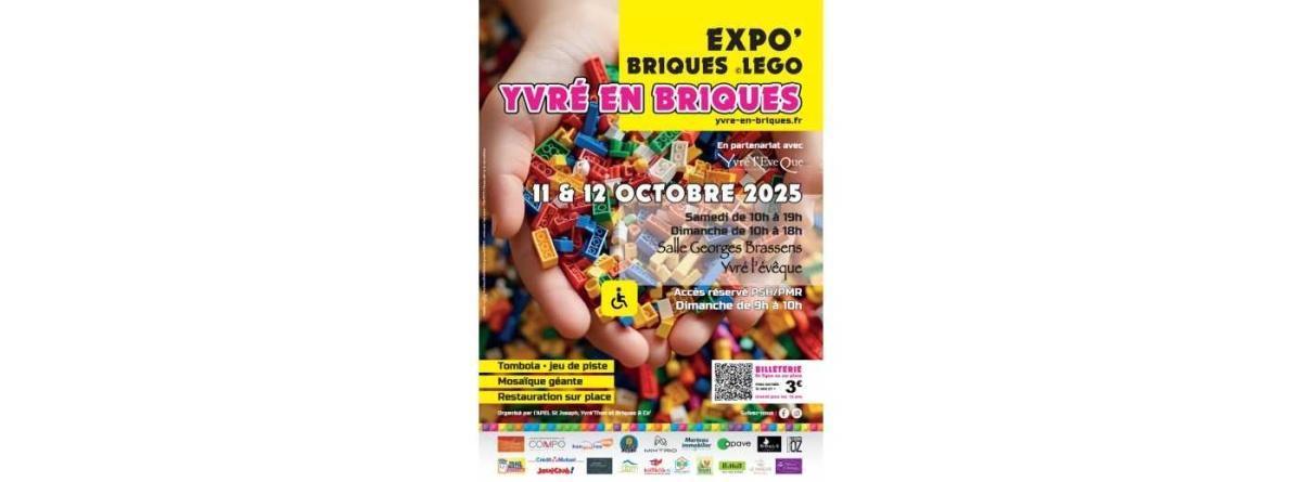 Yvré en Briques, exposition de LEGO au complexe Georges Brassens, samedi 10 octobre Yvré en Briques, exposition de LEGO au complexe Georges Brassens, samedi 10 octobre