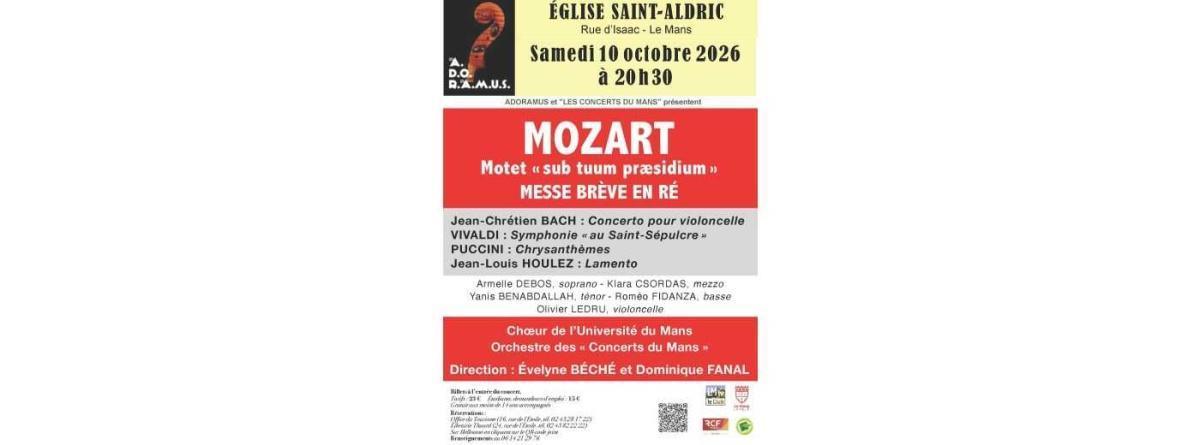 Mozart « D'hier à aujourd'hui » à l'église Saint-Aldric Mozart « D'hier à aujourd'hui » à l'église Saint-Aldric