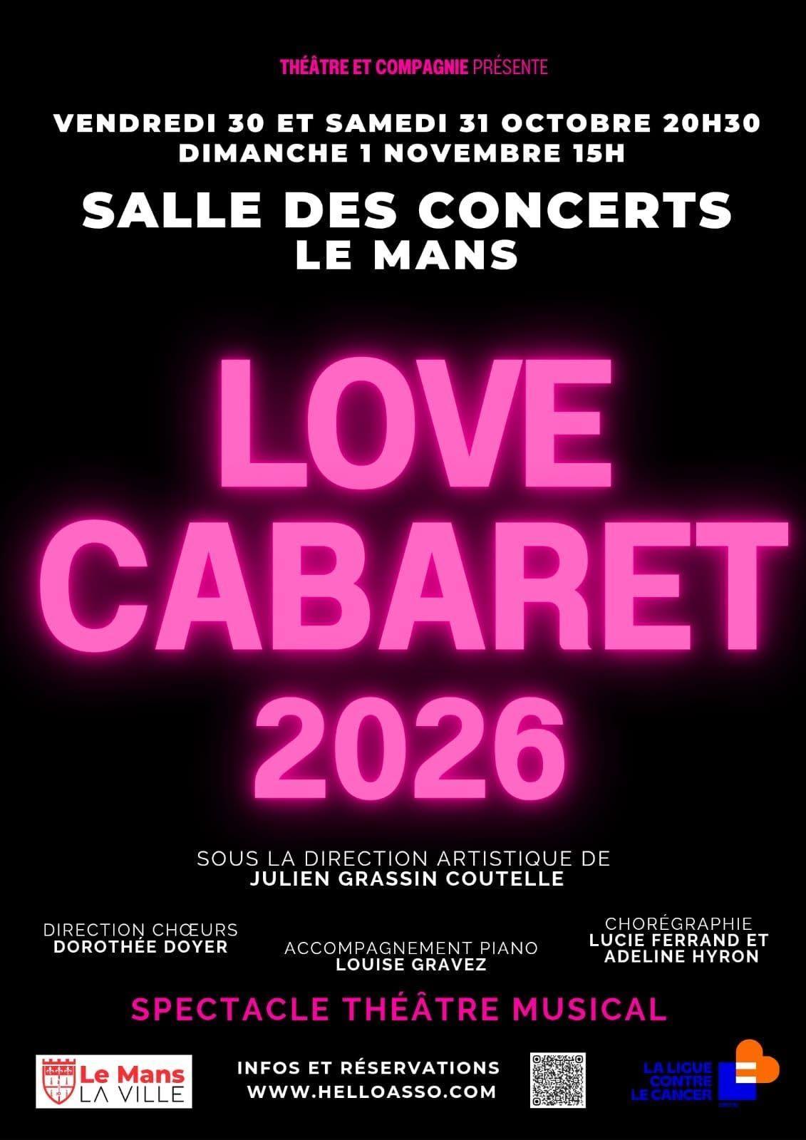 Love Cabaret 2026 à la Salle des Concerts Love Cabaret 2026 à la Salle des Concerts