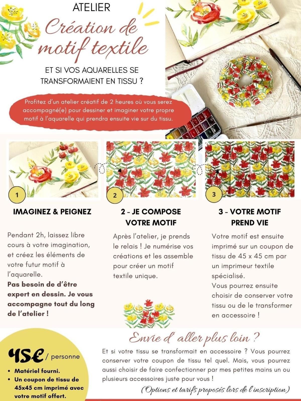 ⭐ Atelier Création de motif textile au Bloombar ⭐ Atelier Création de motif textile au Bloombar
