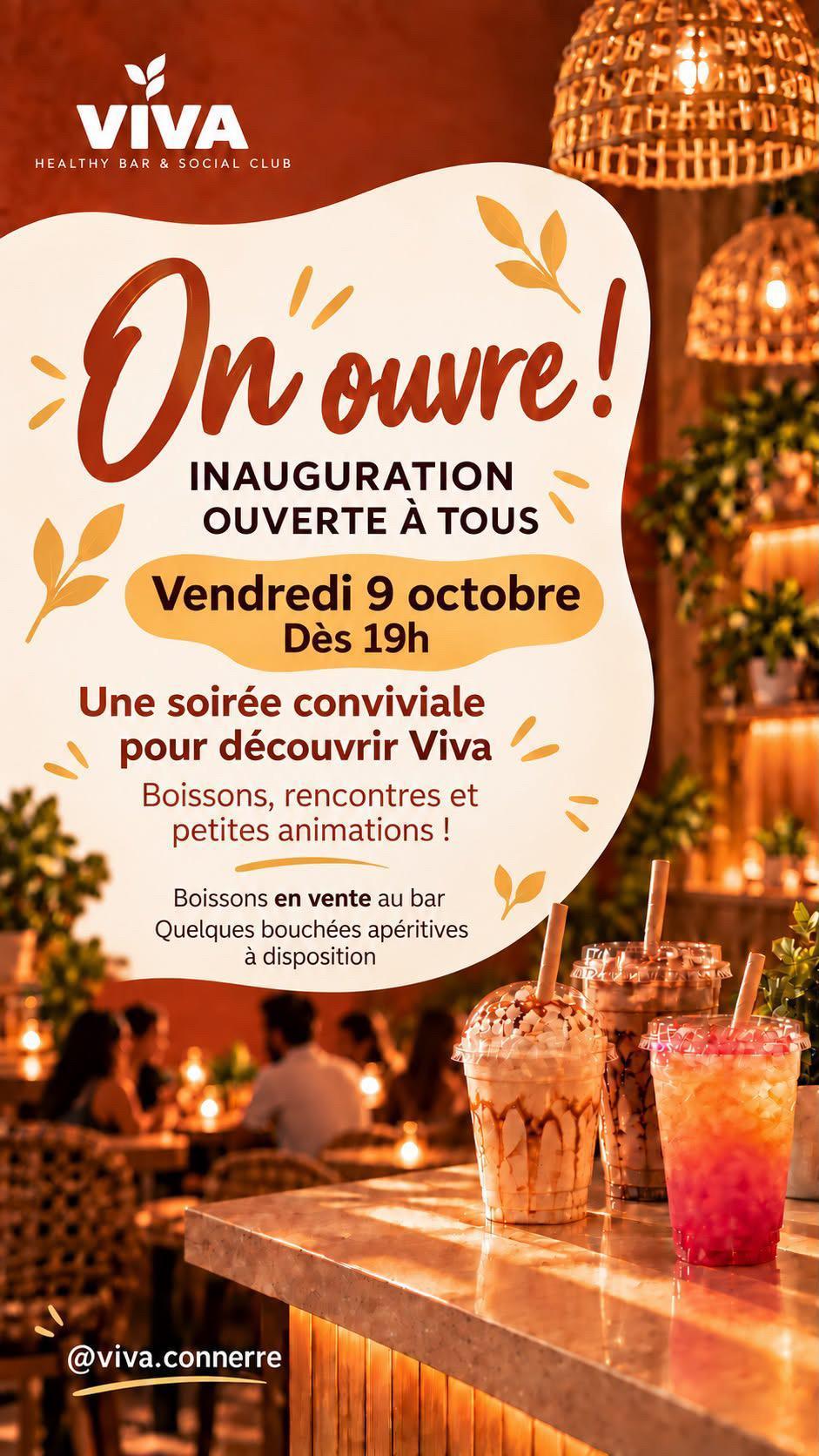 ⭐ Inauguration de Viva Healthy Bar & Social Club à Connerré