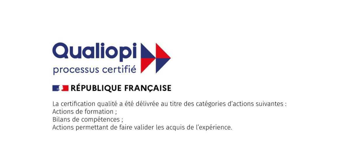 Certificat QUALIOPI Certificat QUALIOPI