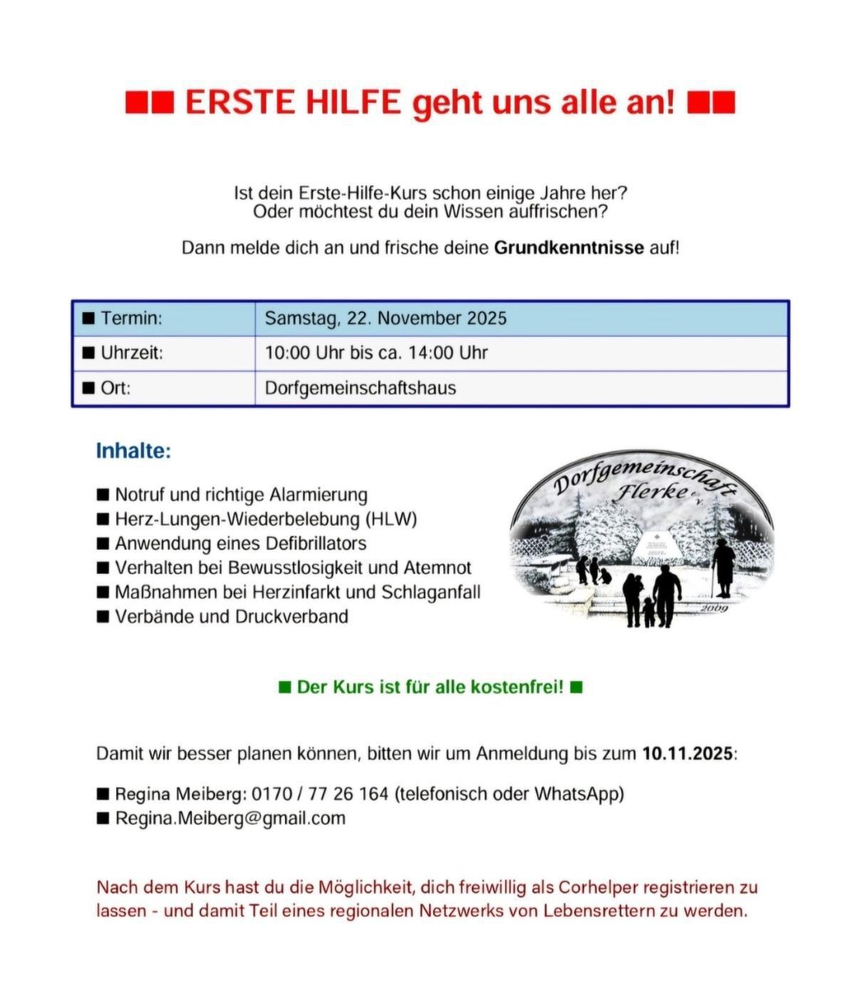 Erste - Hilfe - Kurs