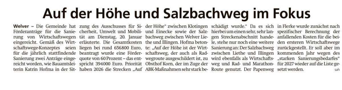 Sanierung für 2027 geplant