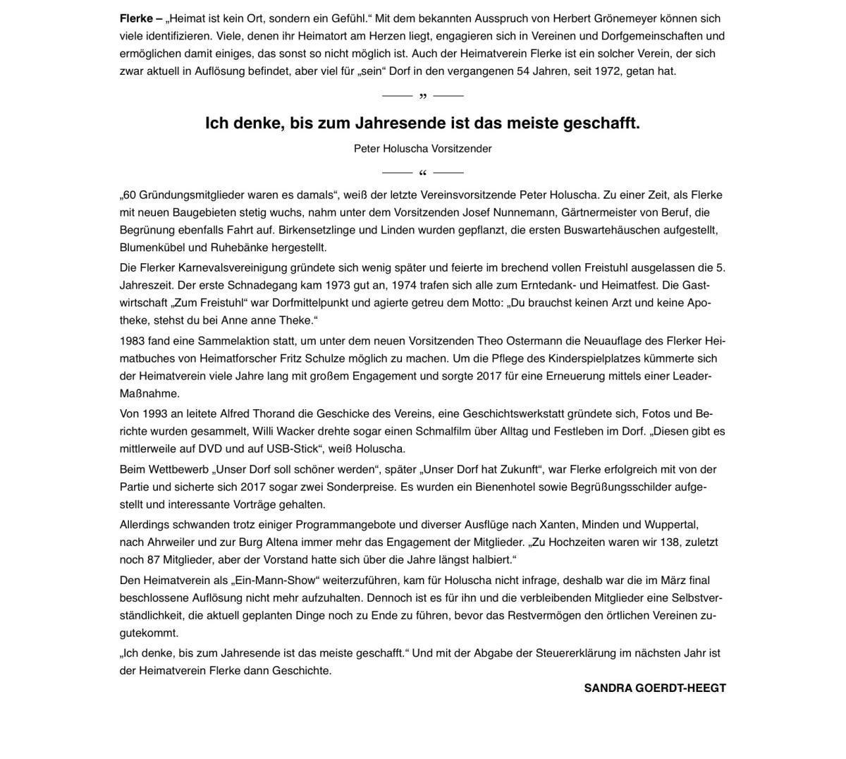 Heimatverein Flerke