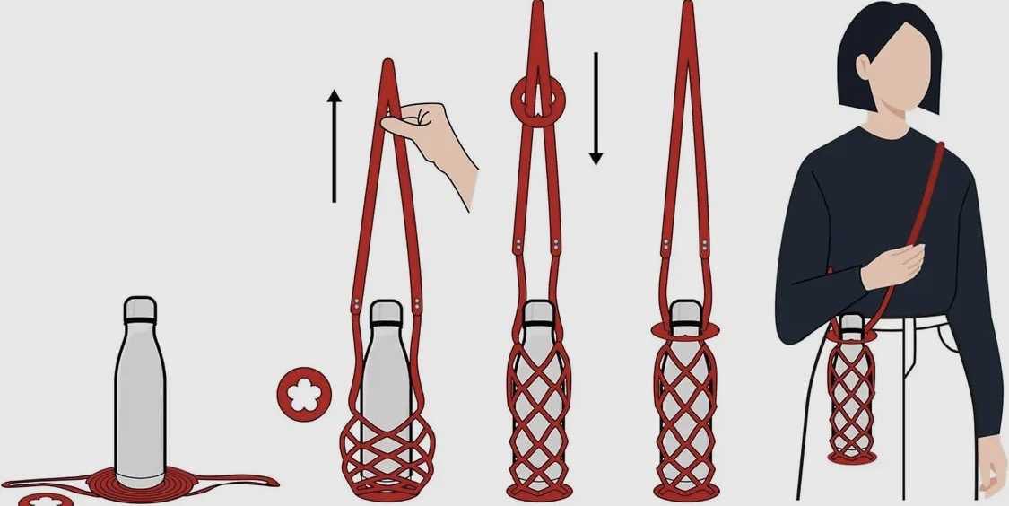 Bottle Holder- with Adjustable Shoulder Strap