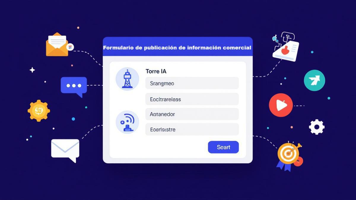 Formulario de publicación de información comercial