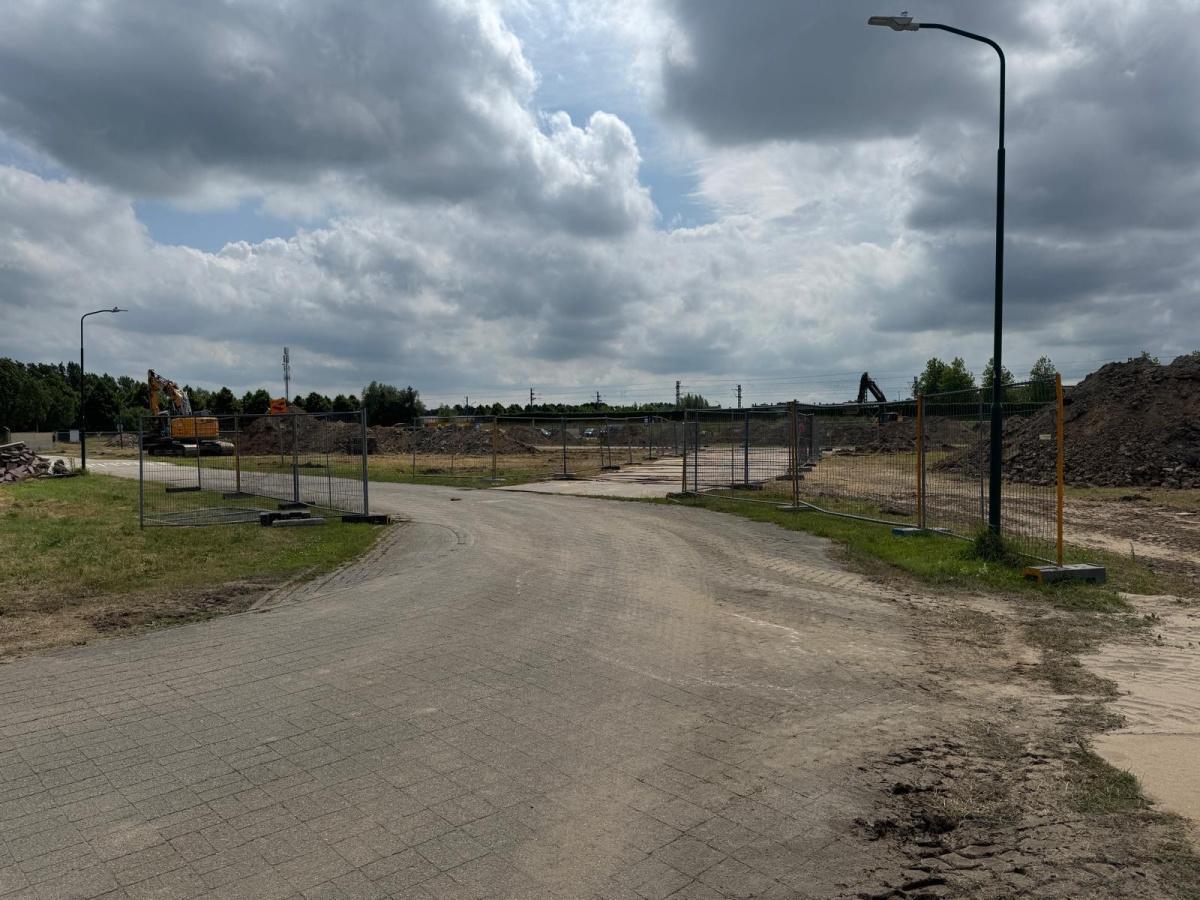Nieuwe ingang parkeerplaats