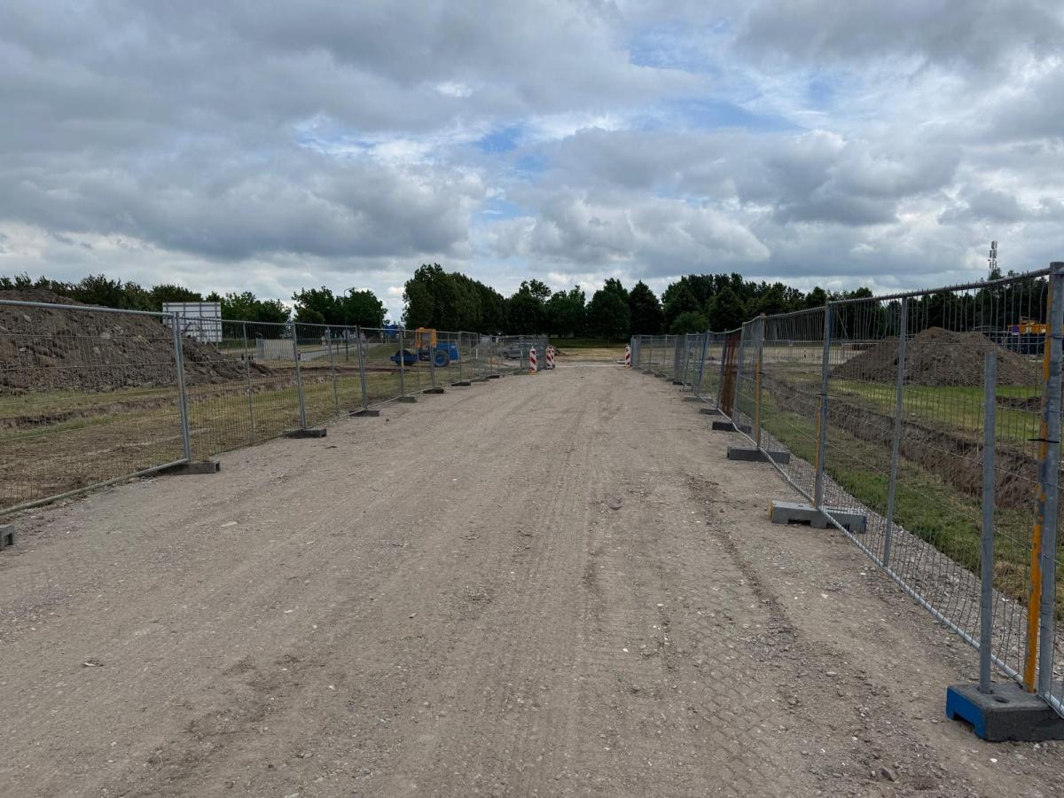 Nieuwe ingang parkeerplaats