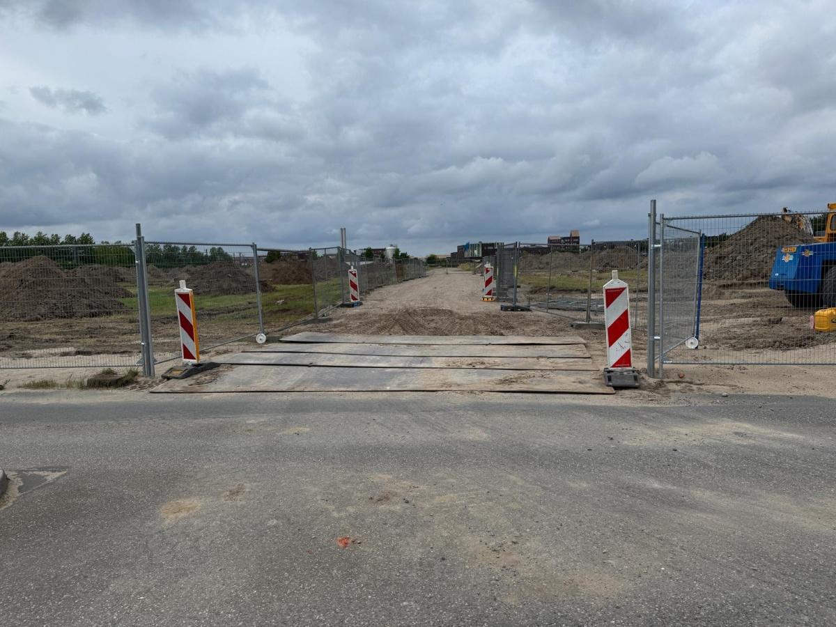 Nieuwe ingang parkeerplaats