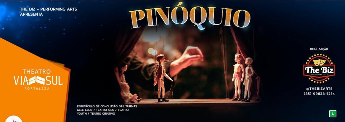 The Biz – Escola de Artes apresenta “Pinóquio” no Theatro Via Sul Fortaleza