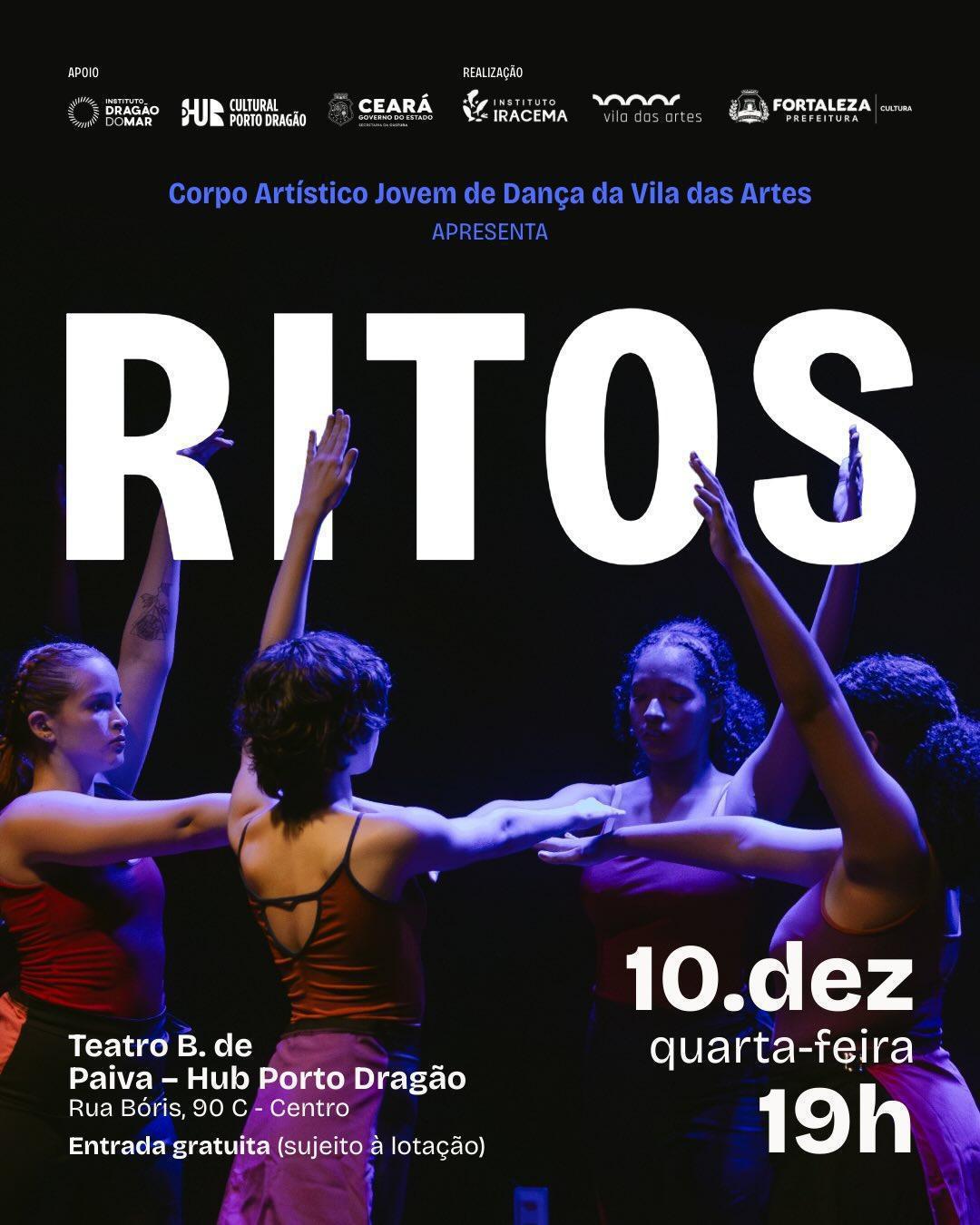 Ritos celebra a força criativa do Corpo Artístico Jovem de Dança da Vila das Artes Ritos celebra a força criativa do Corpo Artístico Jovem de Dança da Vila das Artes