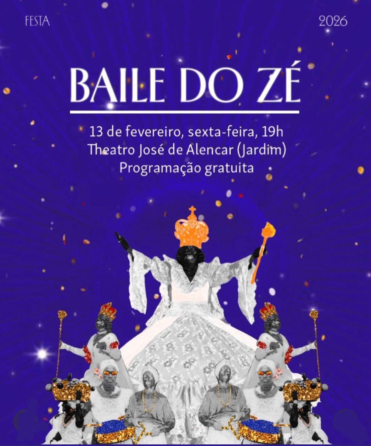 Baile do Zé chega à oitava edição com música, fantasias e acesso gratuito no Theatro José de Alencar Baile do Zé chega à oitava edição com música, fantasias e acesso gratuito no Theatro José de Alencar