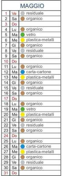 Calendario Utenze Domestiche