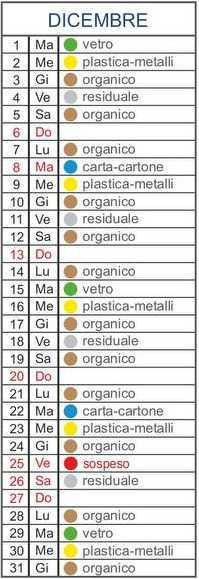 Calendario Utenze Domestiche