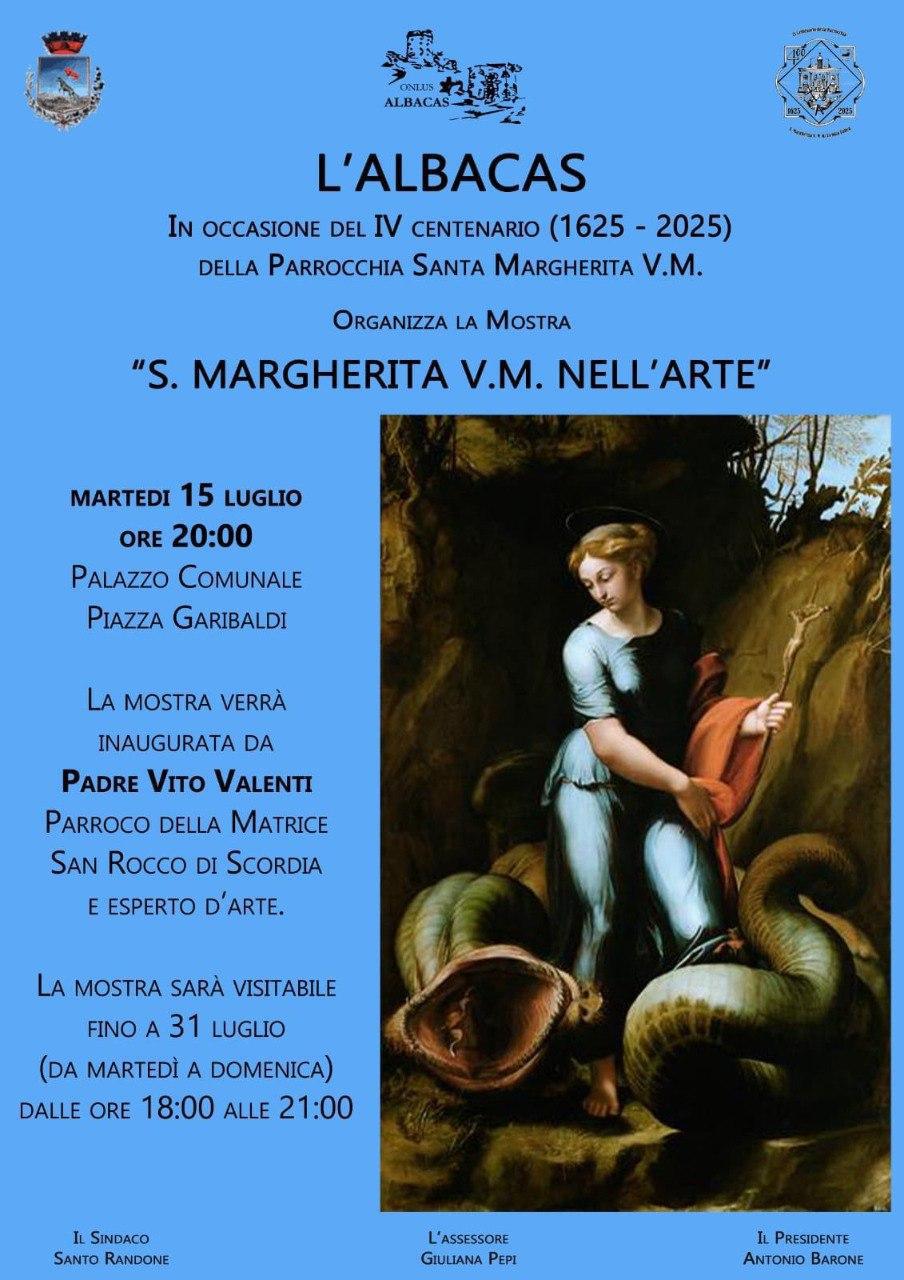 Mostra "S. MARGHERITA V.M. NELL'ARTE" (inizio ore 20:00)