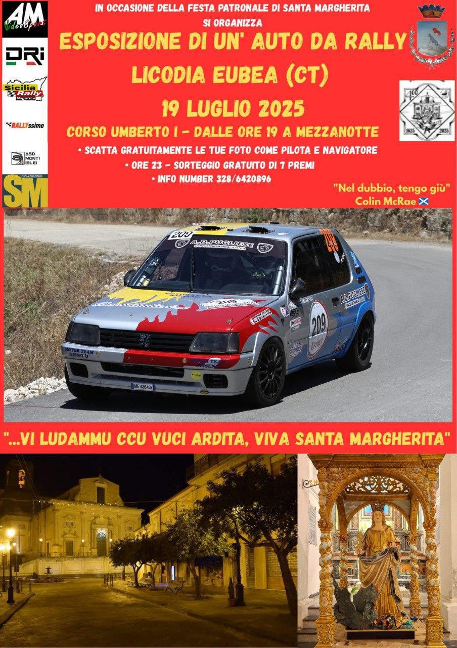 ESPOSIZIONE Dl UN' AUTO DA RALLY (Inizio ore 19:00)