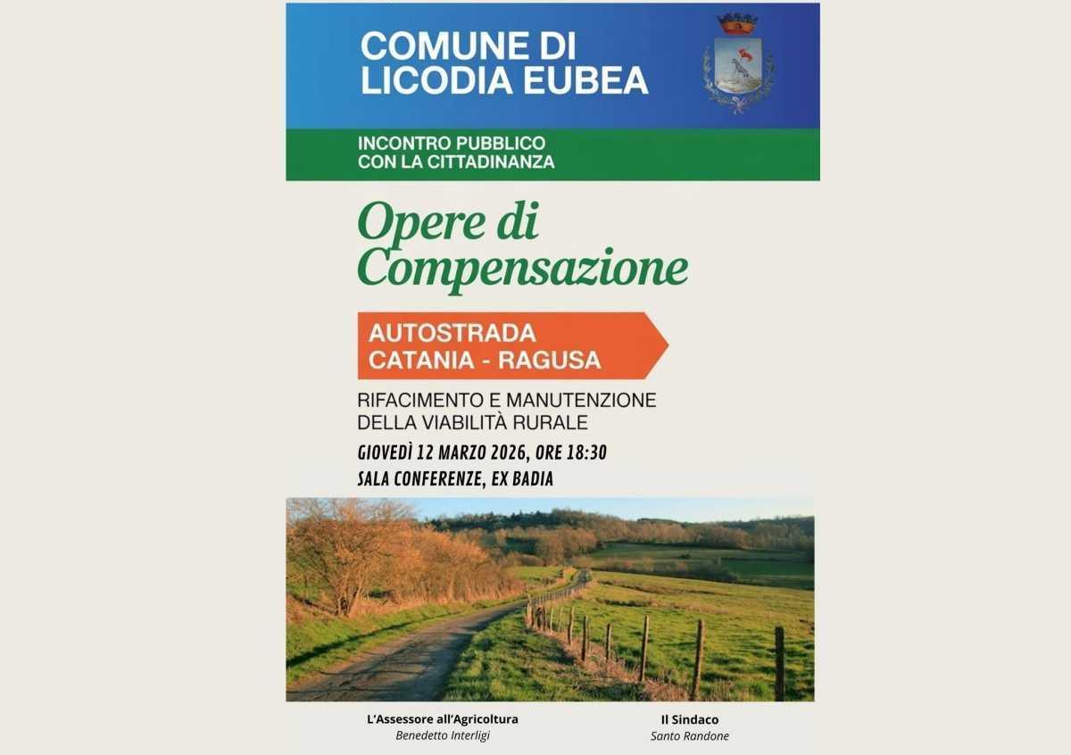 Incontro Pubblico con la cittadinanza - Opere di Compensazione (Inizio ore 18:30)