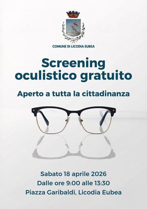 Screening Oculistico Gratuito (dalle ore 09:00 alle 13:30)
