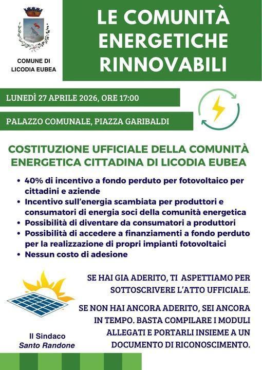Le Comunità Energetiche Rinnovabili (Inizio ore 17:00)