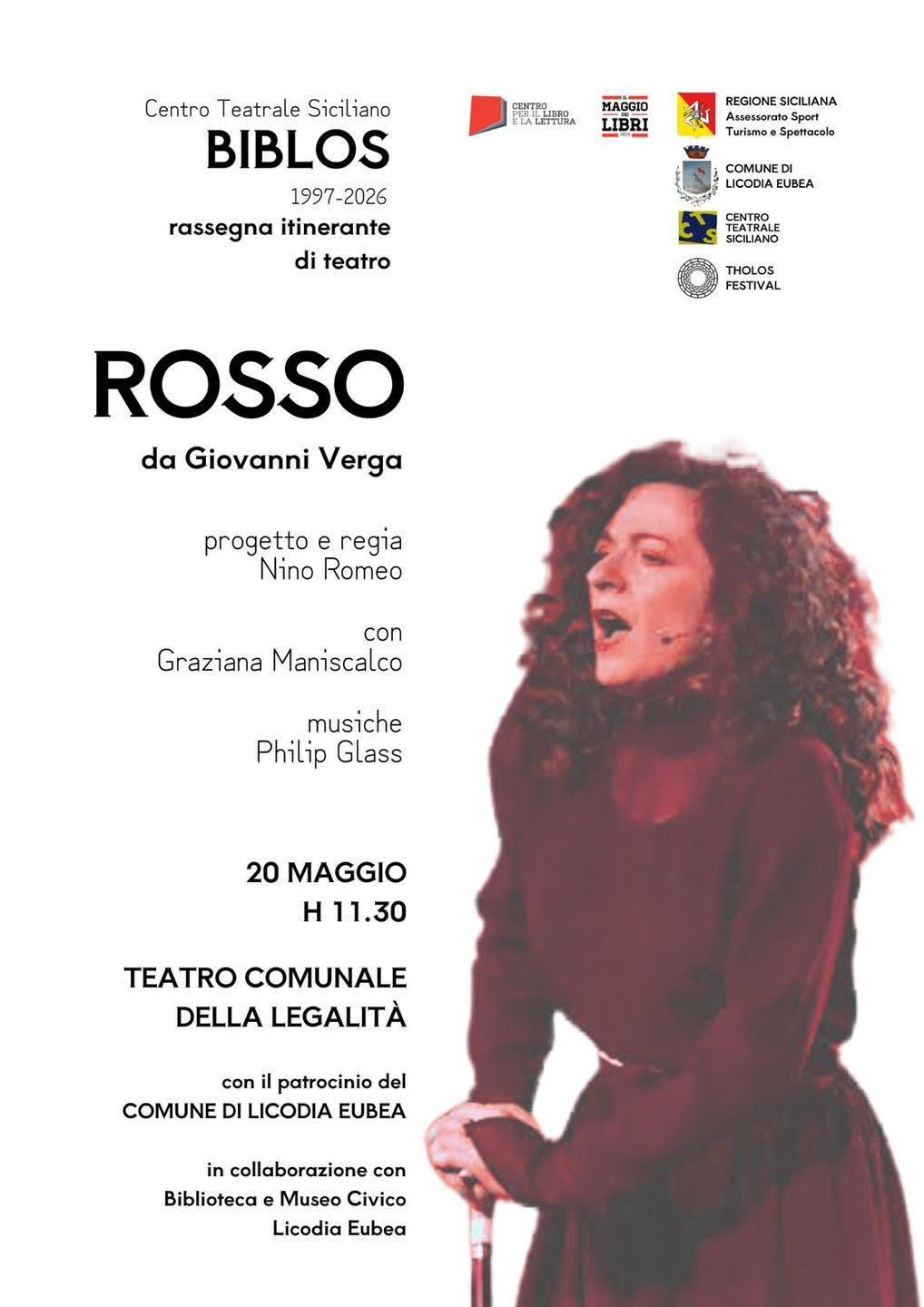 "Rosso" da Giovanni Verga (inizio ore 11.30)