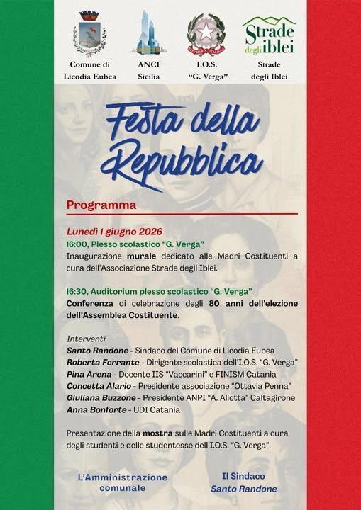 Festa della Repubblica (dalle ore 16.00) Festa della Repubblica (dalle ore 16.00)