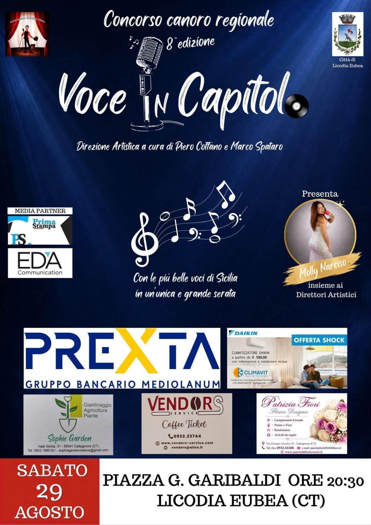 Finale del concorso canoro regionale "Voce in Capitolo" 8ª edizione (inizio ore 21:00)