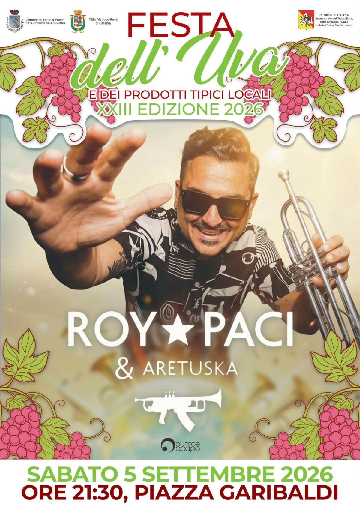 Spettacolo Musicale Roy Pace & Aretuska (dalle ore 21:30)