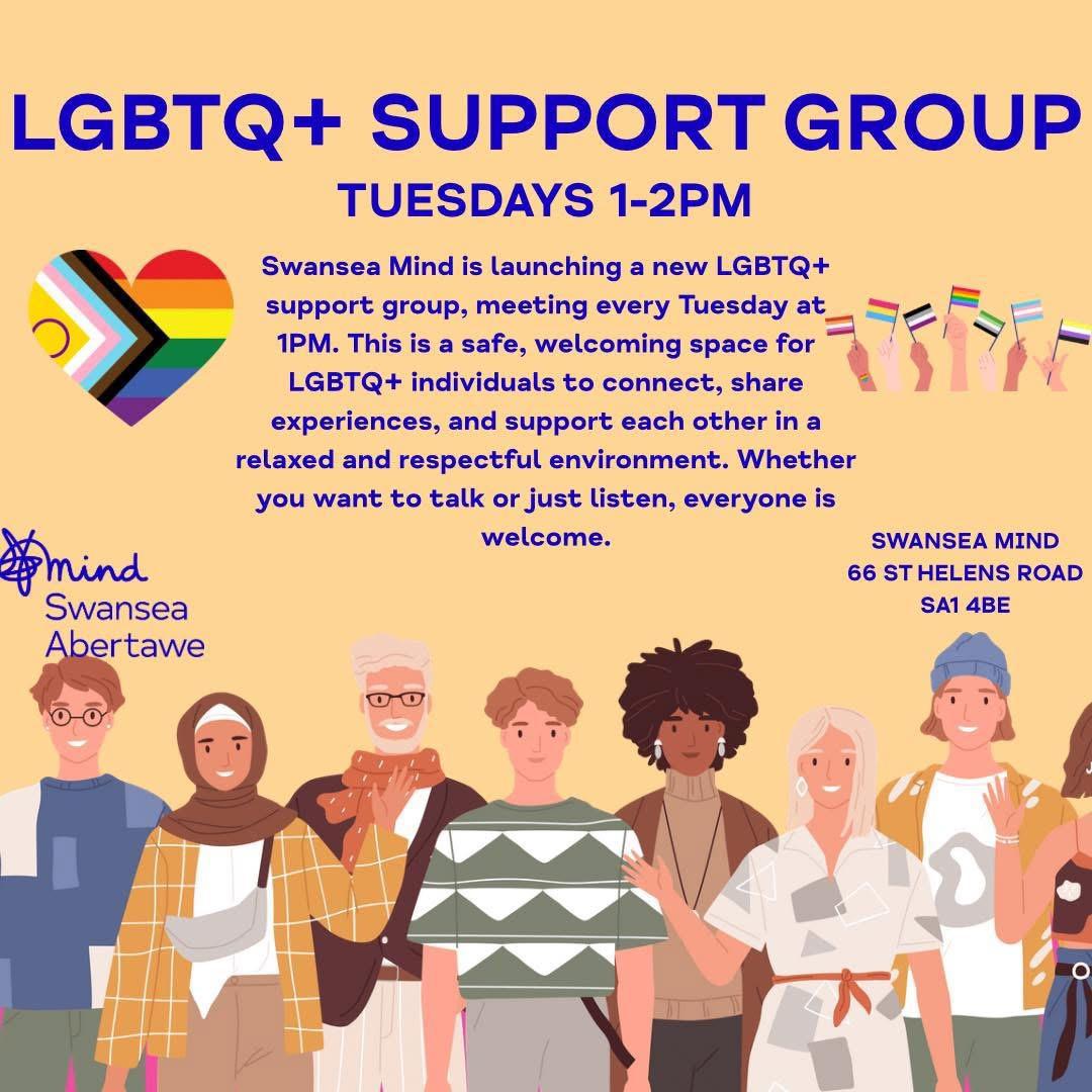 LGBTQIA+ Support Group @ Swansea Mind