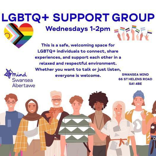 LGBTQIA+ Support Group @ Swansea Mind