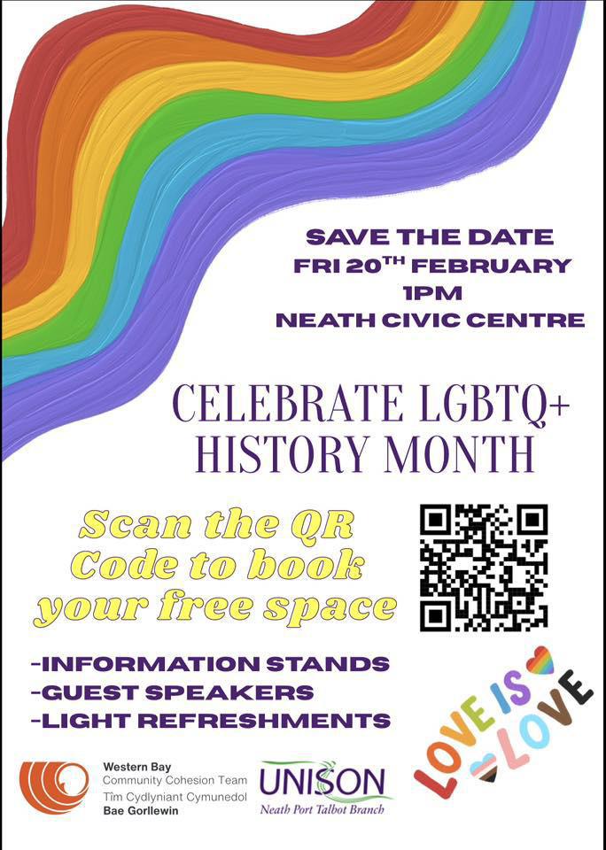 Celebrate LGBTQ+ History Month @ Neath Civic Centre