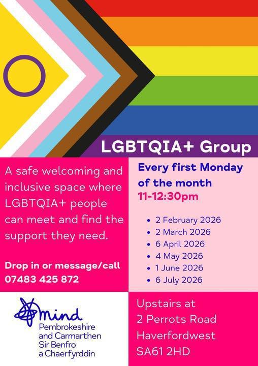 LGBTQIA+ Group @ Mind Pembrokeshire