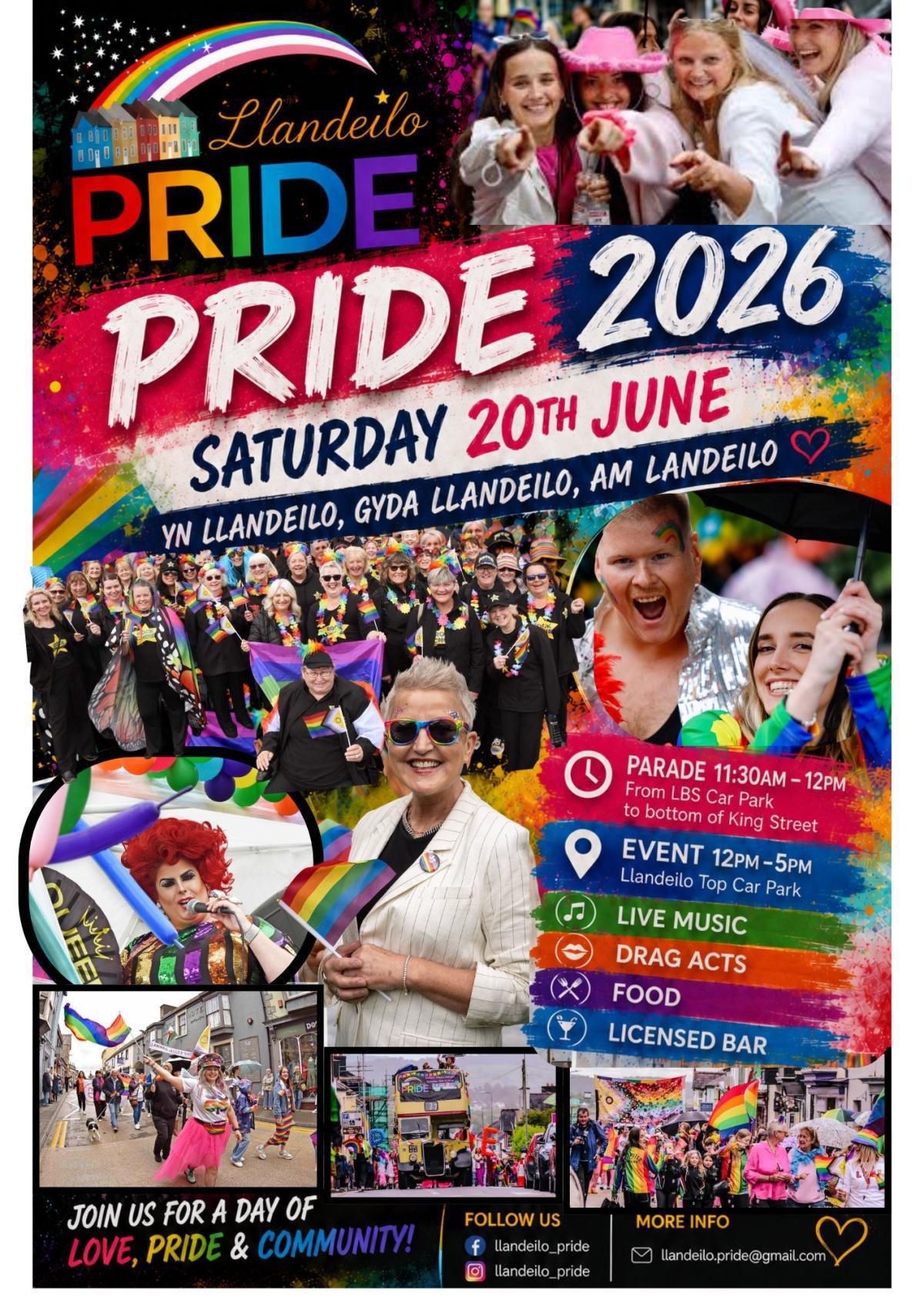 Llandeilo Pride 2026 @ Llandeilo Top Car Park 