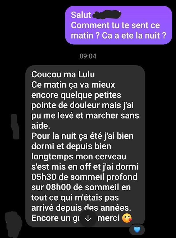 Retour soin douleur dorsale