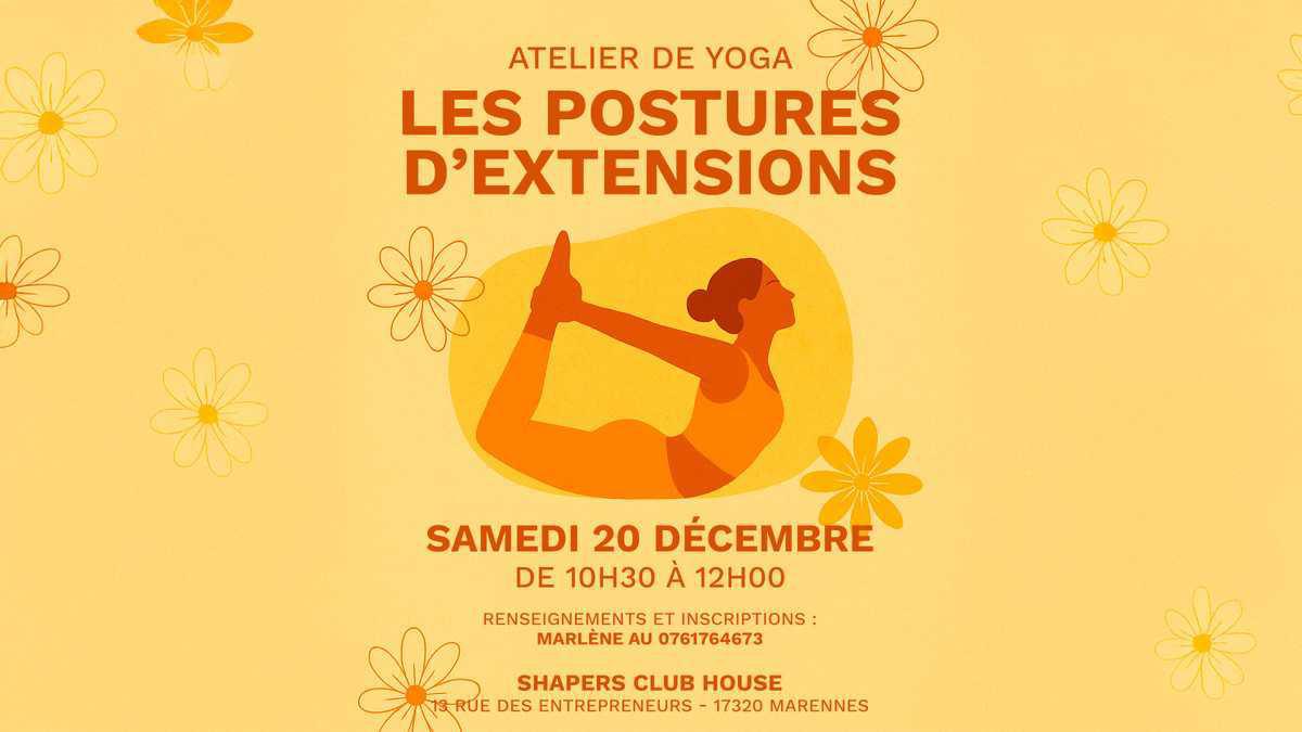 Atelier de yoga dédié aux postures d’extension