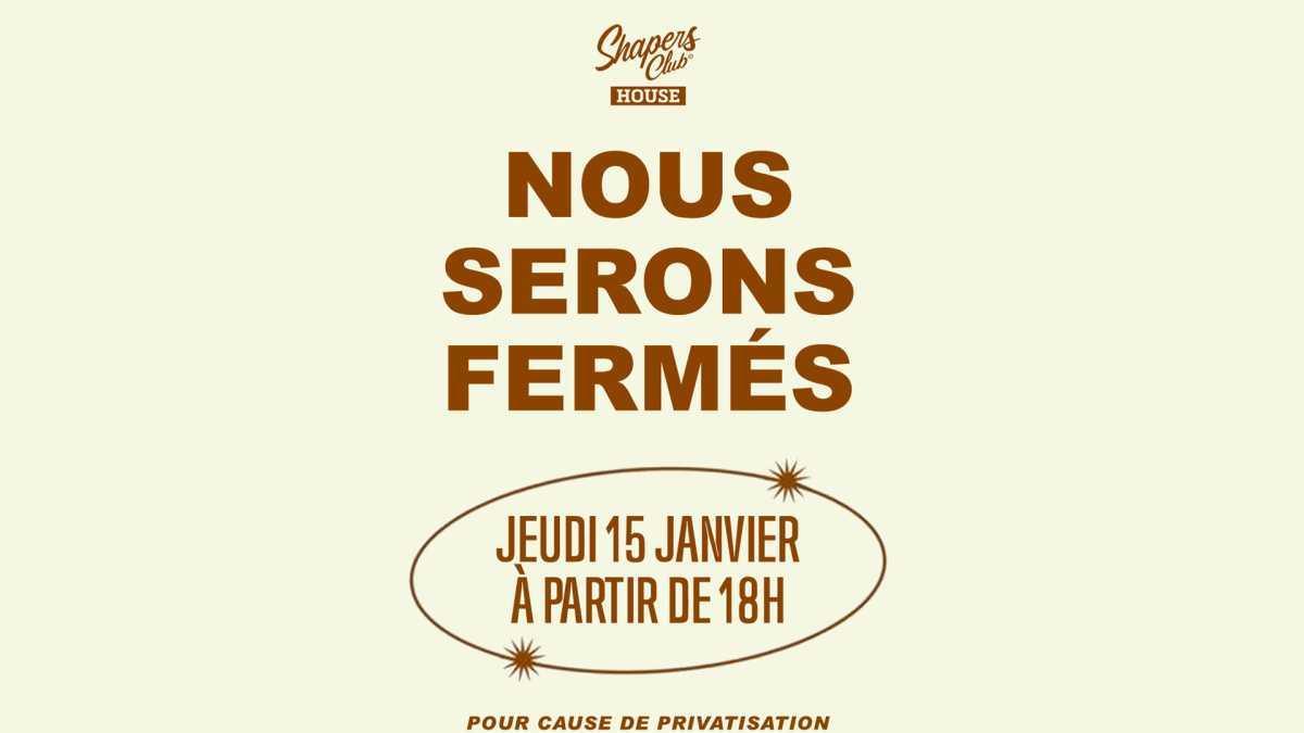 Fermeture exceptionnel 