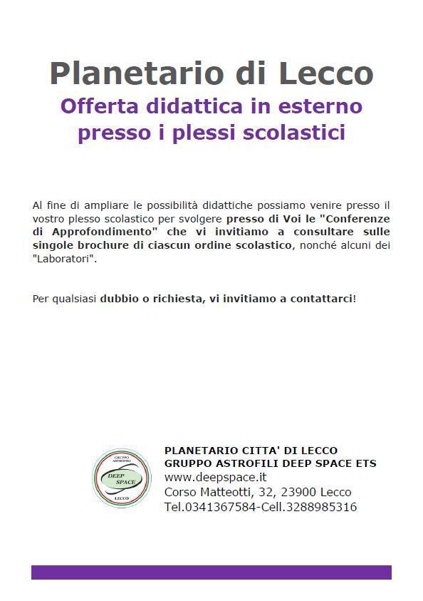Offerta didattica in esterno