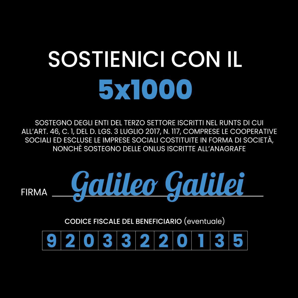 Sostienici con il 5x1000 Sostienici con il 5x1000