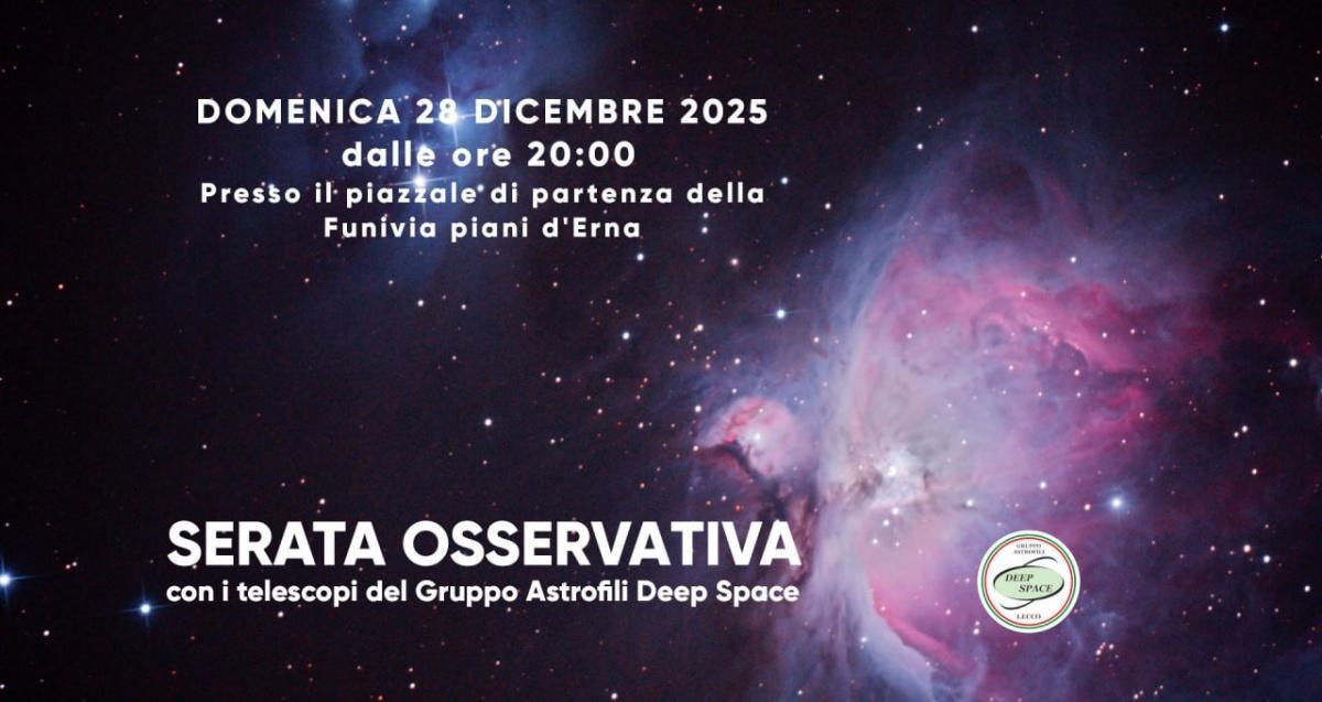 Osservazione astronomica dal parcheggio della funivia per i Piani d'Erna