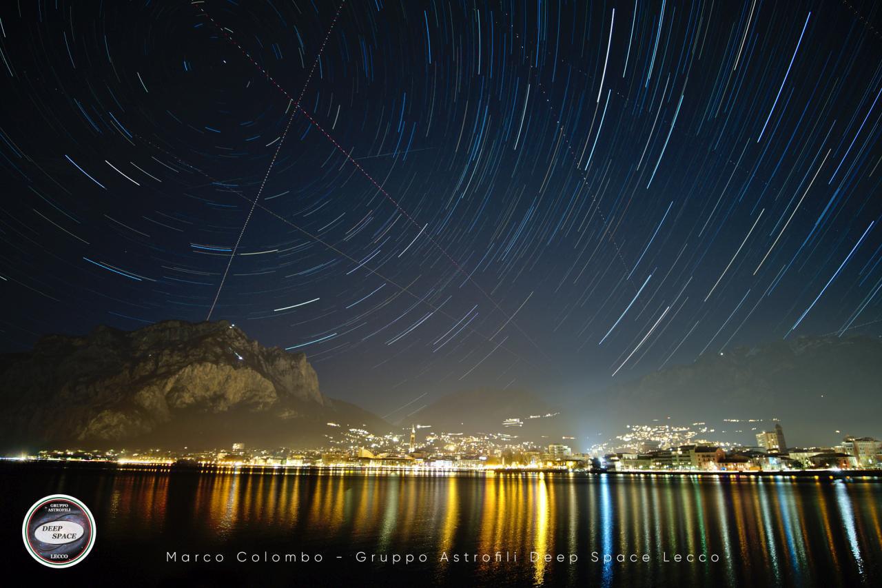 Star-trail a Lecco