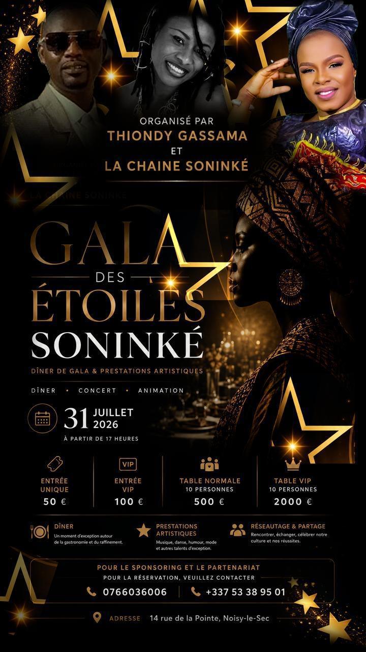 Gala des Étoiles Soninké : une première édition placée sous le signe de l’excellence et du rayonnement culturel