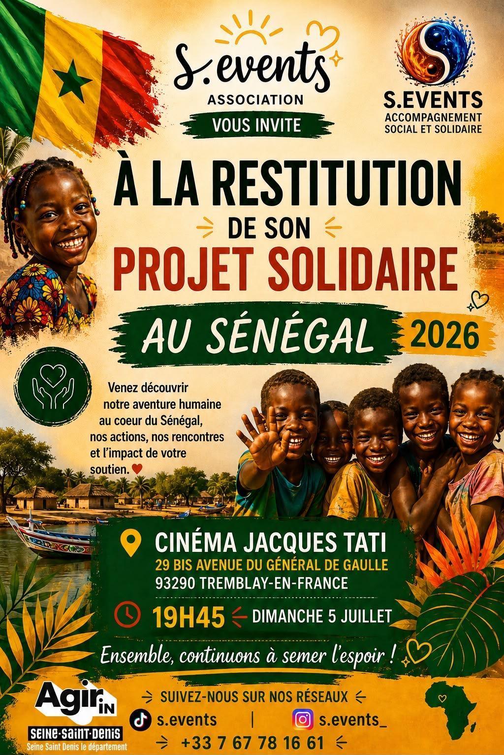 S.Events restitue son projet solidaire au Sénégal : une soirée placée sous le signe du partage et de l’engagement