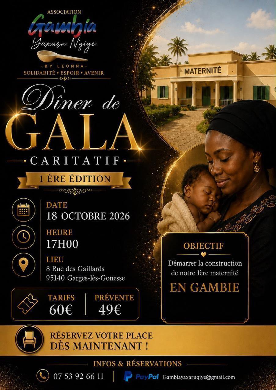 Garges-lès-Gonesse : un gala caritatif le 18 octobre pour une maternité en Gambie Garges-lès-Gonesse : un gala caritatif le 18 octobre pour une maternité en Gambie