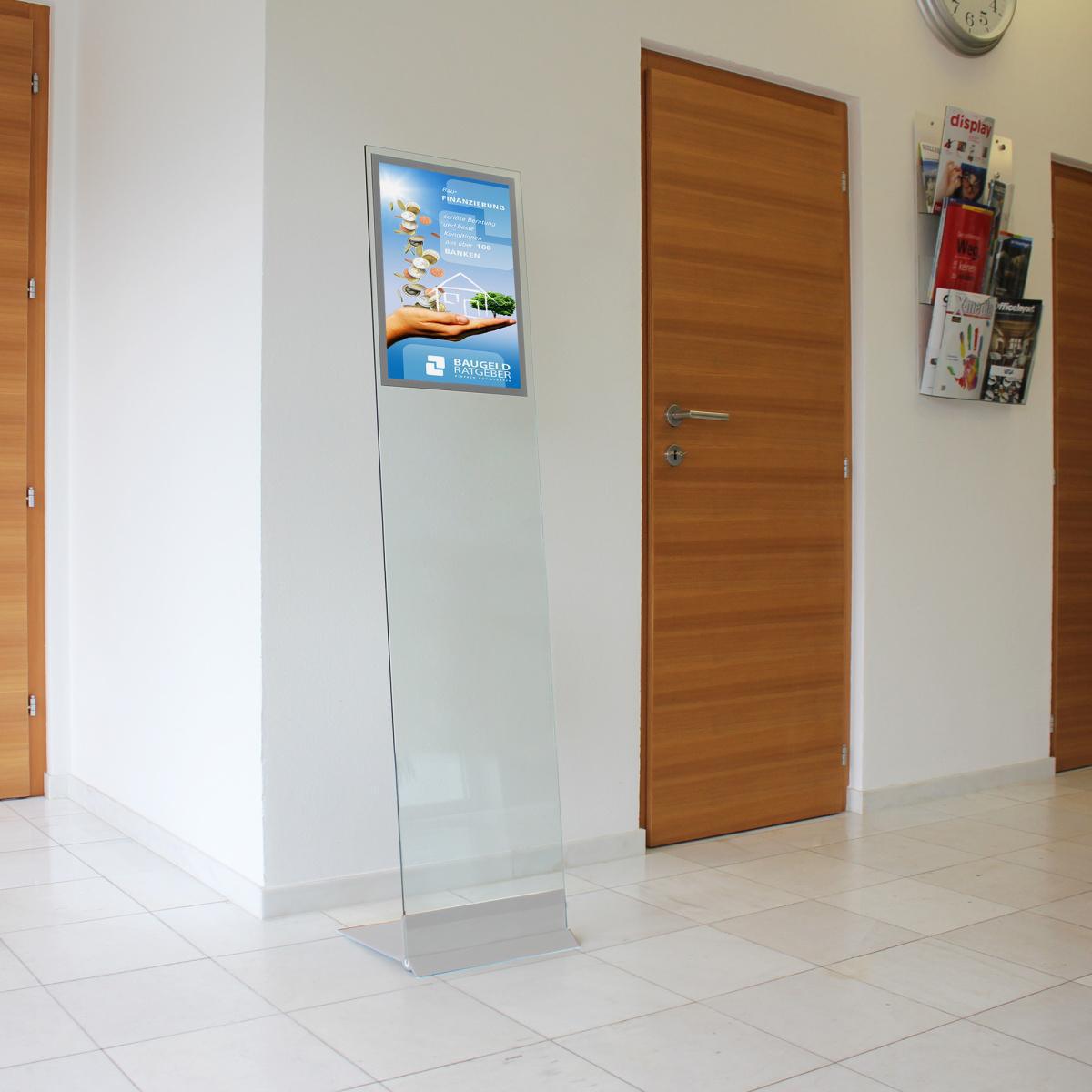 Portainformazioni in Vetro con Tasca Magnetica Portainformazioni in Vetro con Tasca Magnetica