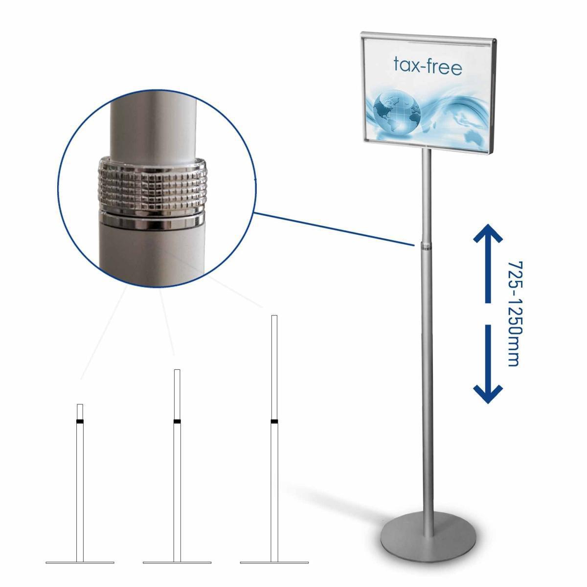 Porta Informazioni da Terra con Palo Telescopico Porta Informazioni da Terra con Palo Telescopico
