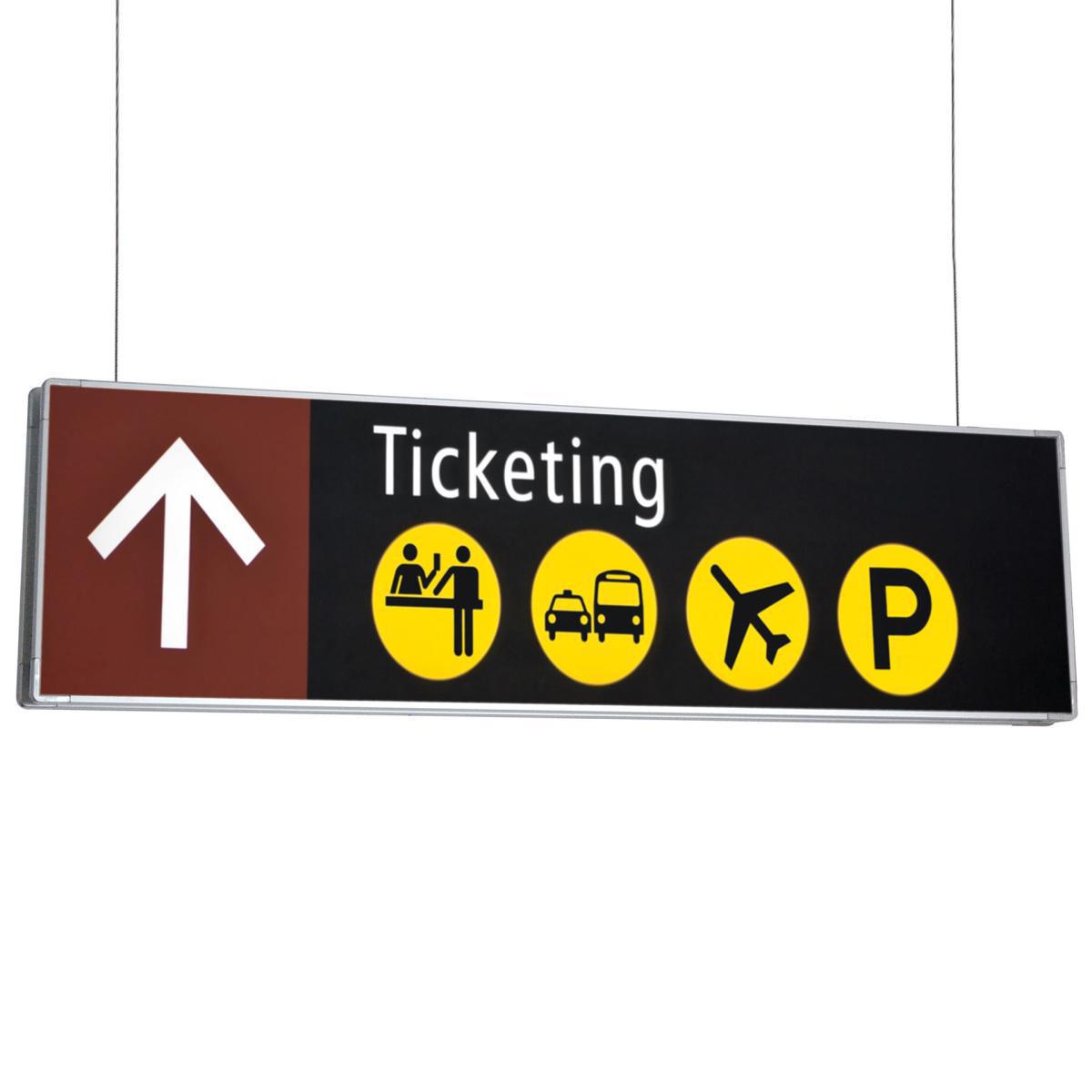 Cartello Modulare Intercambiabile da Soffitto Cartello Modulare Intercambiabile da Soffitto